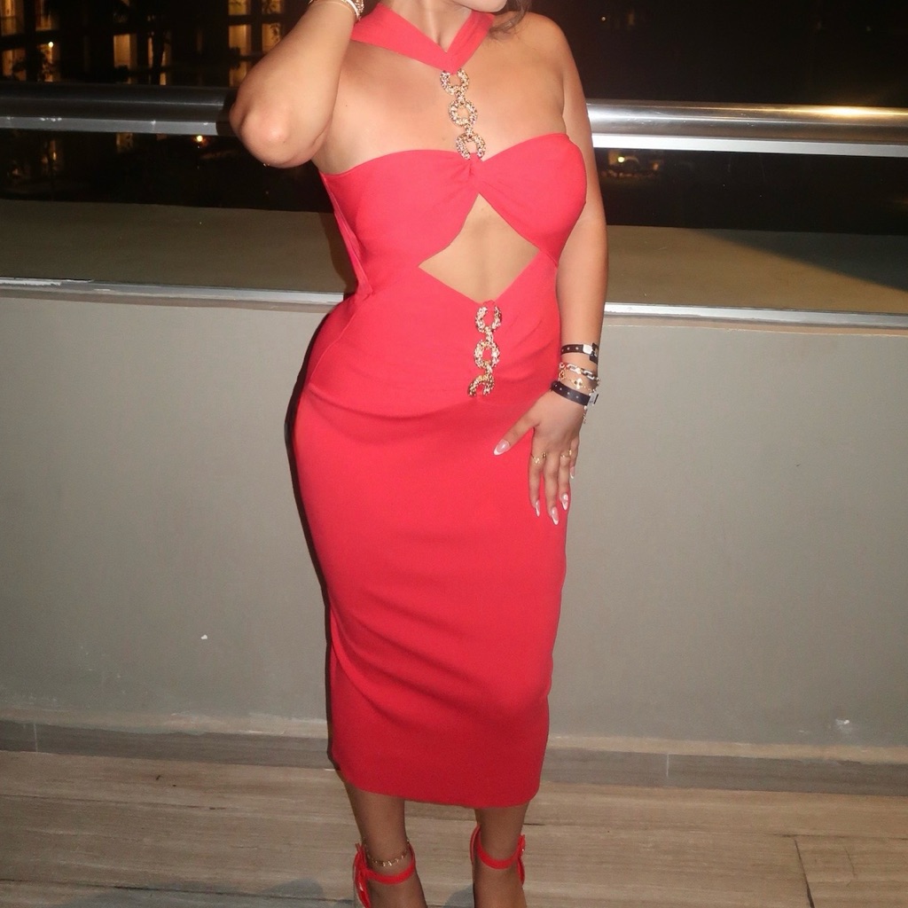Cult Gaia Red Midi Dress